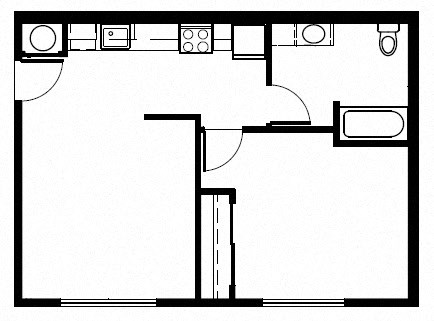 a small floor plan of a small house